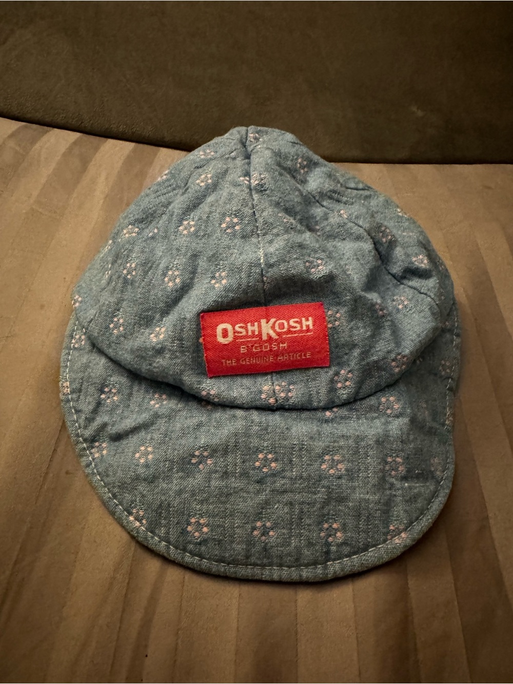 Vintage OshKosh B'gosh Blue Floral Kids Cap